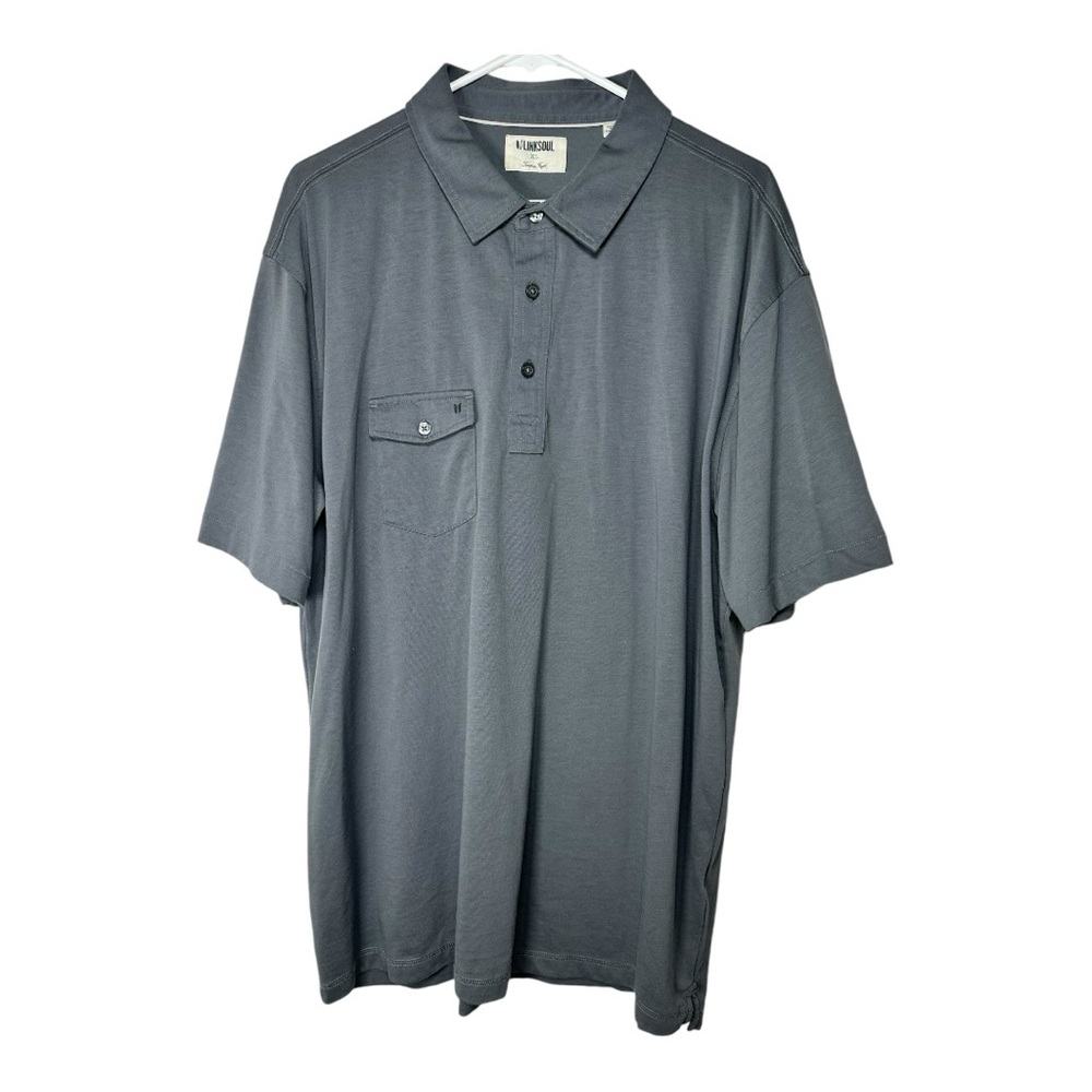 LINKSOUL Men’s Golf Pocket Polo XL Grey